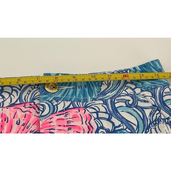 Lilly Pulitzer Nicki Pink Raising Shell Blue Haven Mini Skort Skirt Size 0 XS - Picture 6 of 9